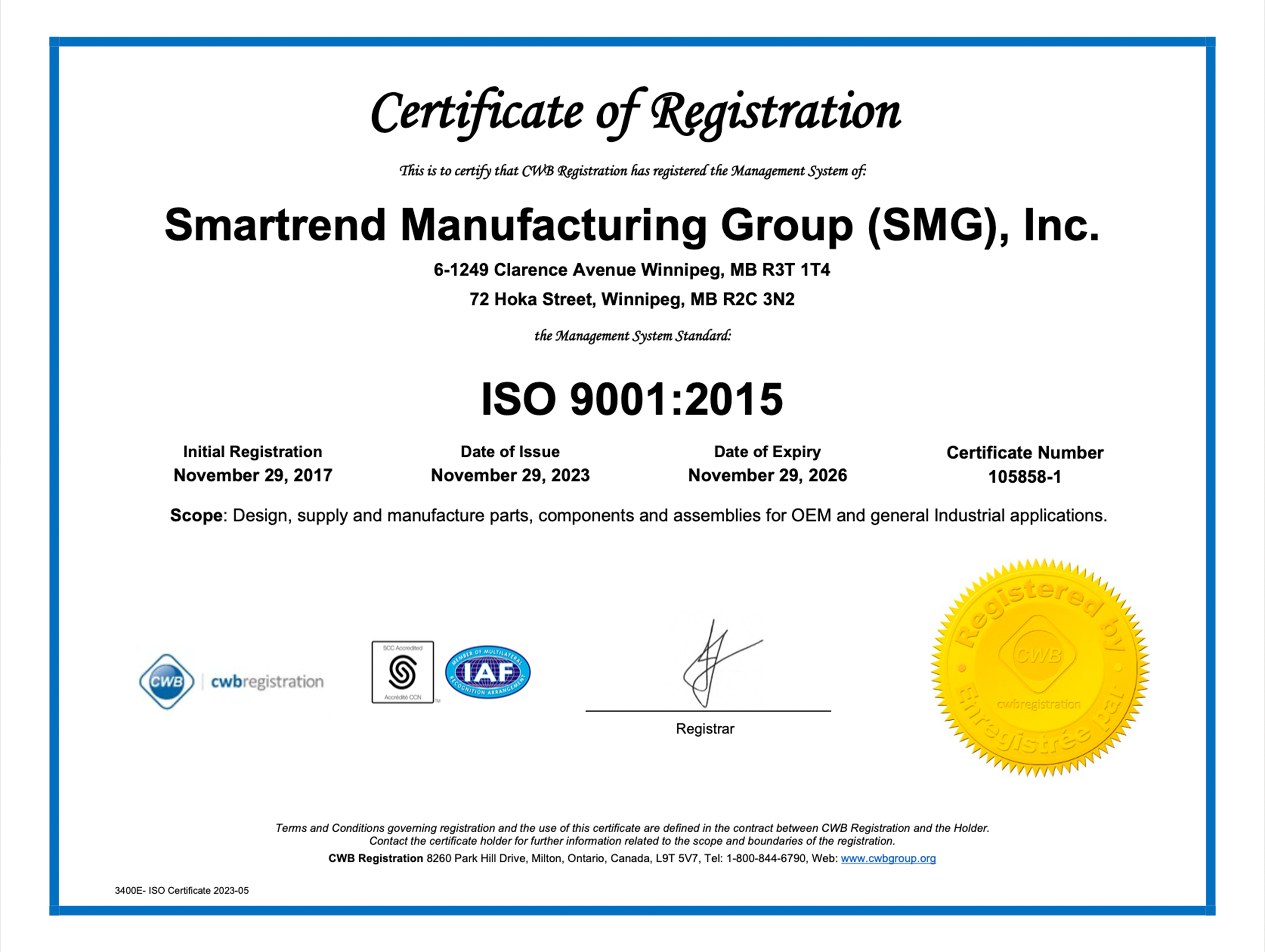 SMG ISO 9001-2015